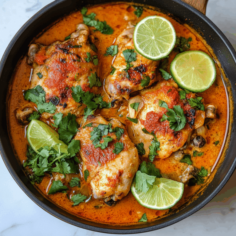 Coconut Milk Braised Chicken with Harissa and Lime