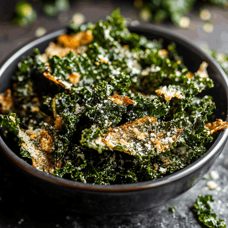 Crispy Garlic Parmesan Kale Chips Recipe