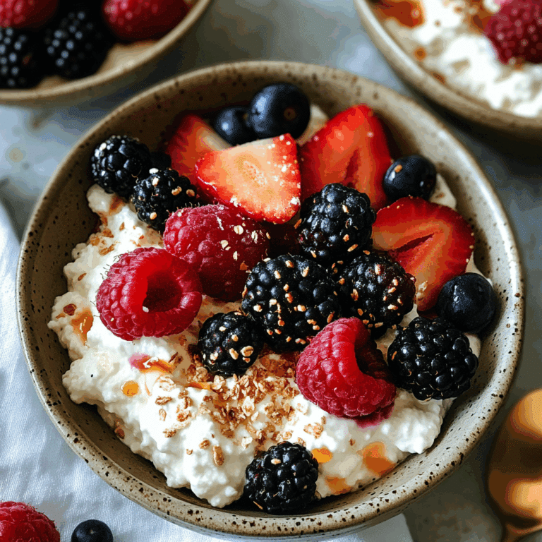 Easy Cottage Cheese Fruit Bowls