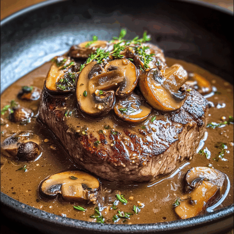 Filet Mignon in Mushroom Sauce