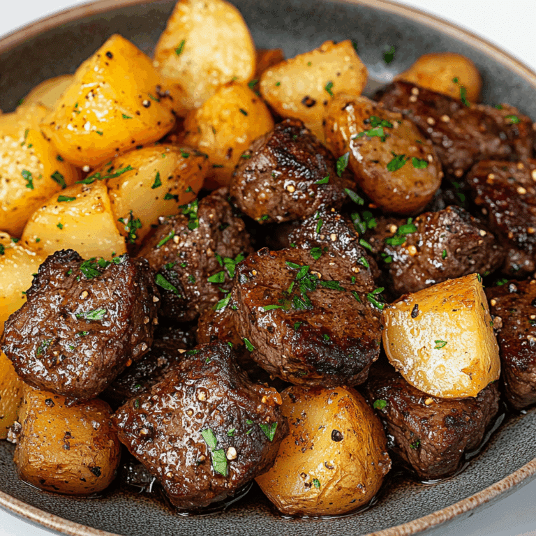 Garlic Butter Steak Bites & Potatoes