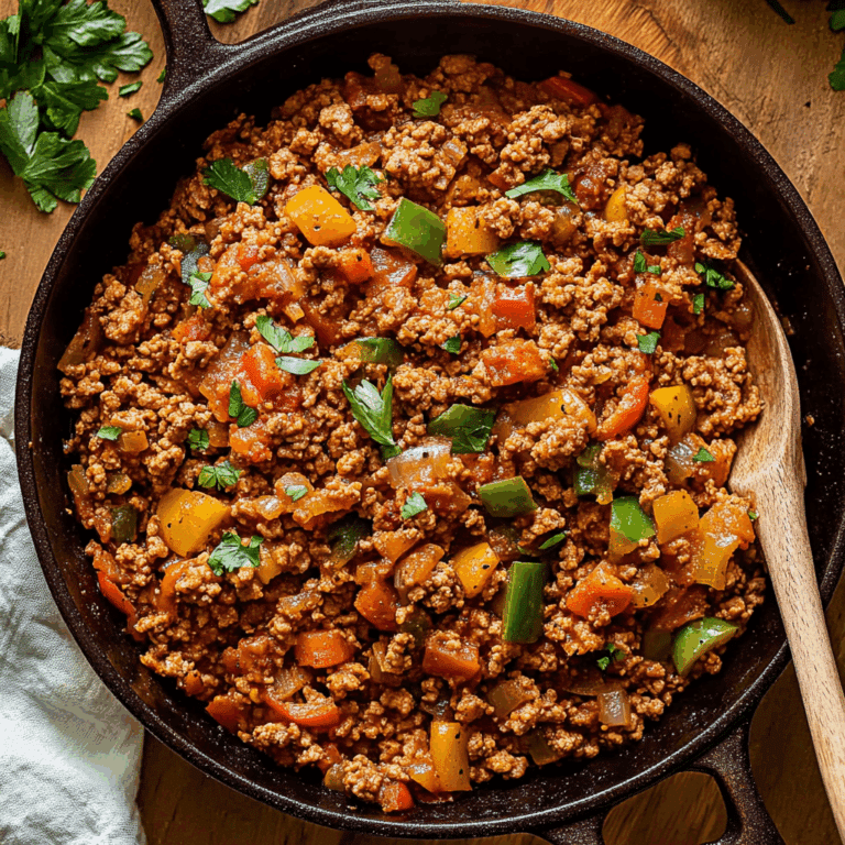 Ground Turkey Pepper Skillet Dinner