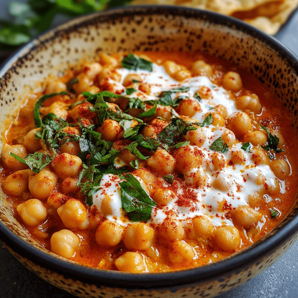 Harissa Chickpeas with Coconut Milk
