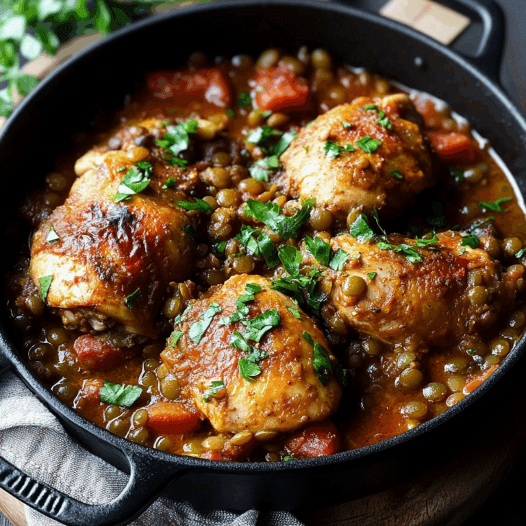 One Pot Chicken and Lentils