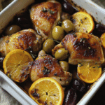 Roasted Chicken Thighs with Oranges and Olives