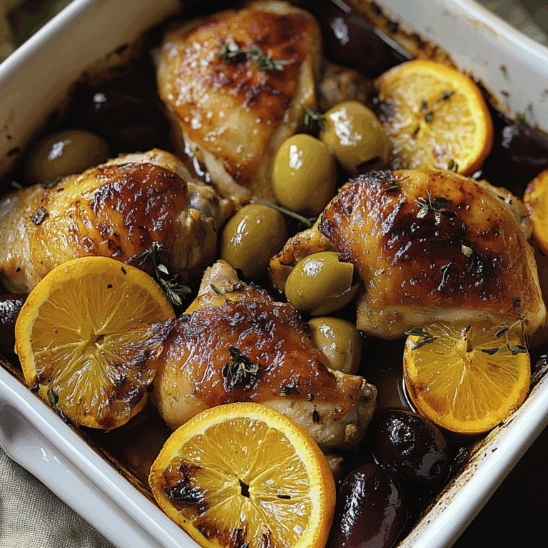Roasted Chicken Thighs with Oranges and Olives