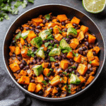 Southwest Sweet Potato & Black Bean Skillet