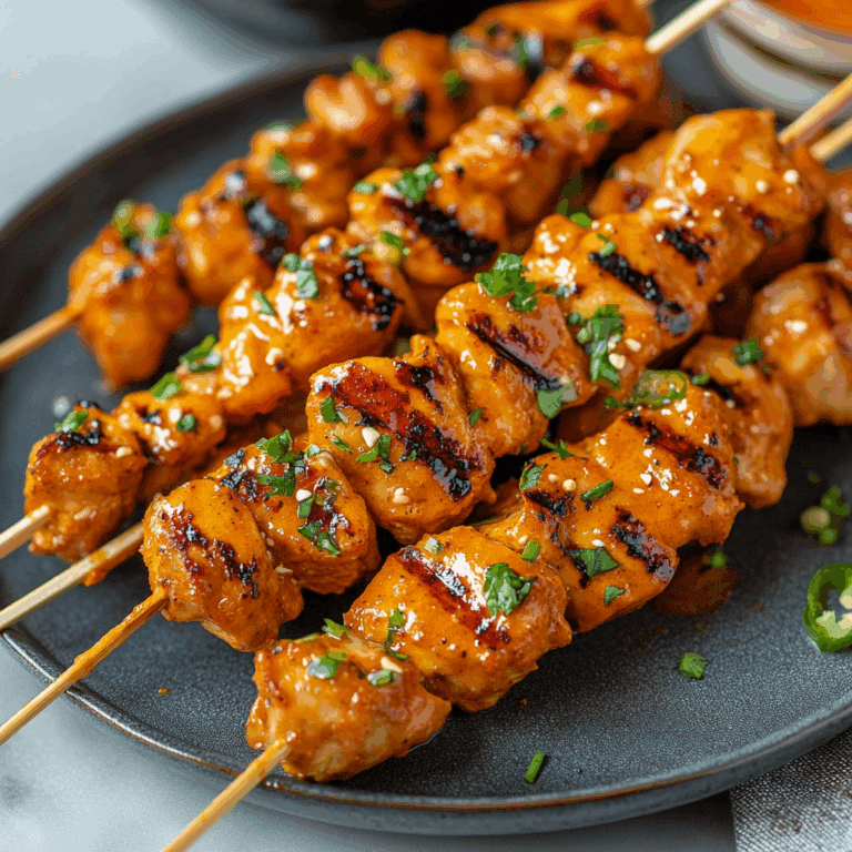 Spicy Bang Bang Chicken Skewers