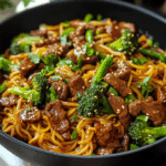 Sticky Beef & Noodles