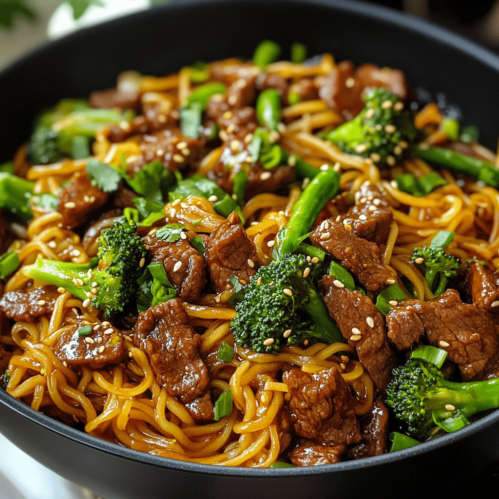 Sticky Beef & Noodles