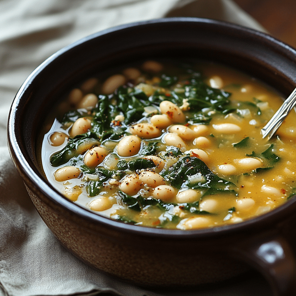 White Bean Soup with Spinach