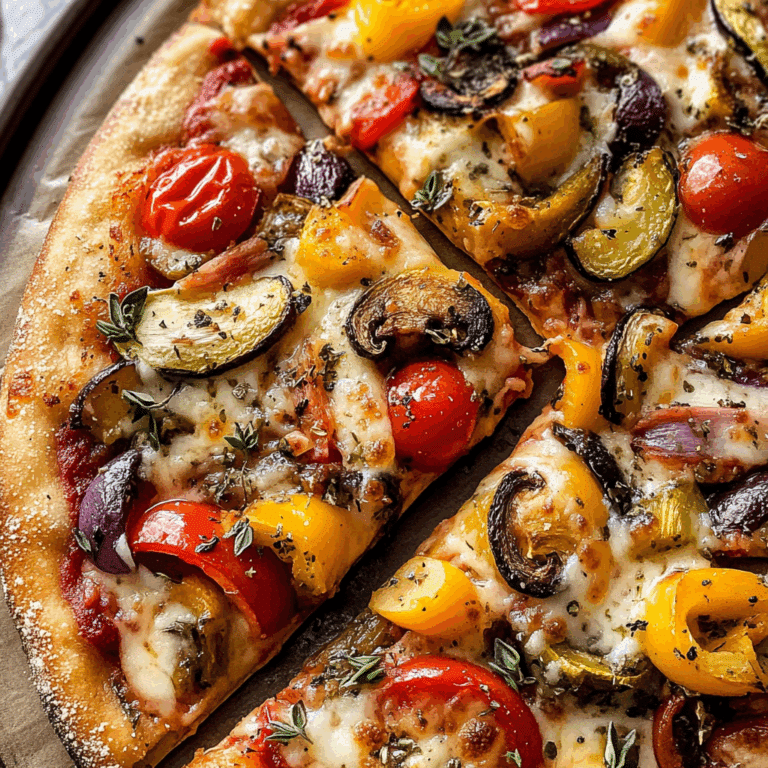 Whole Wheat Roasted Veggie Pizza