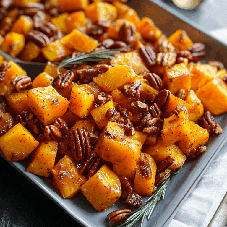 Cinnamon Pecan Roasted Butternut Squash