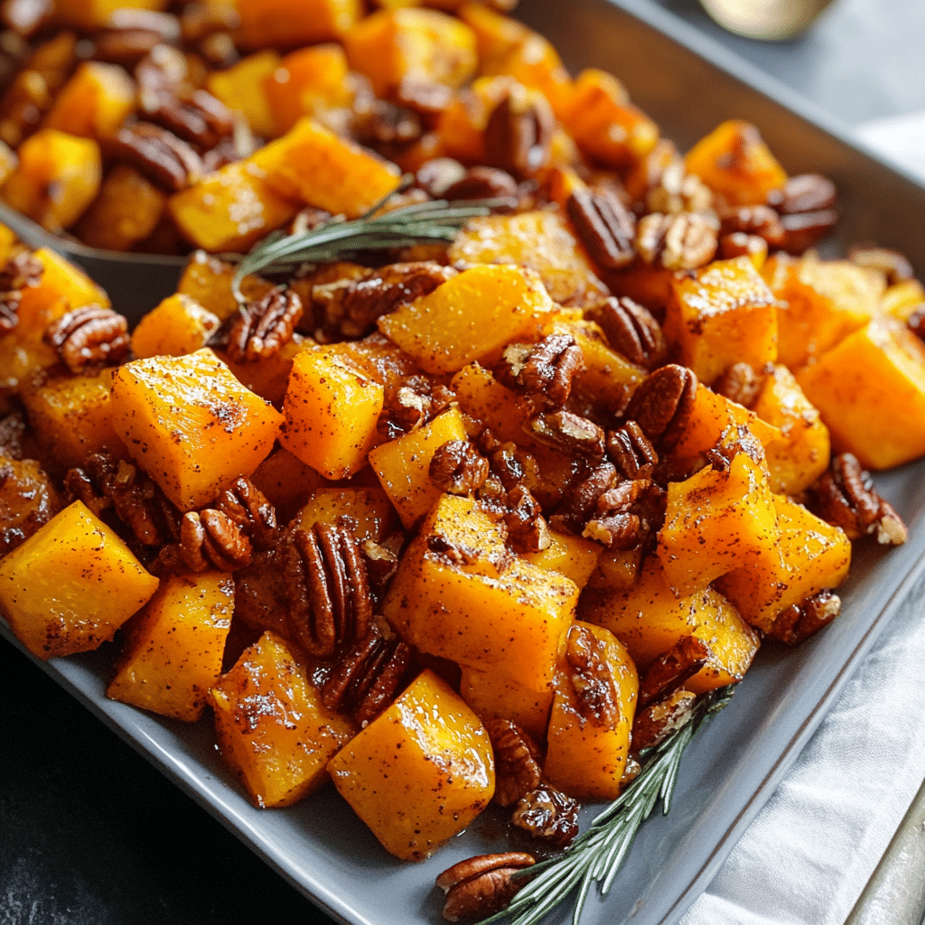 Cinnamon Pecan Roasted Butternut Squash