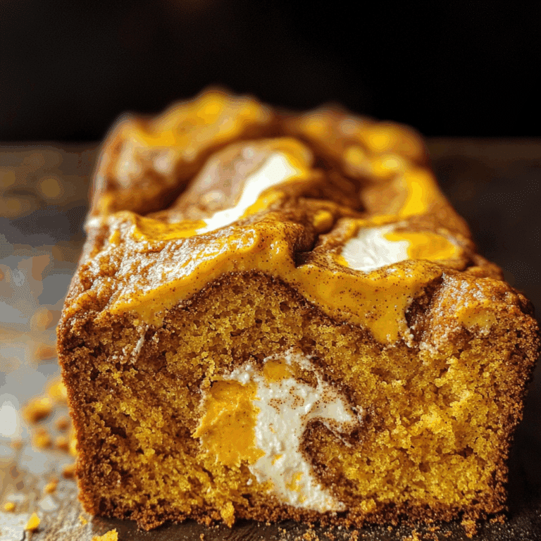 Cream Cheese Swirled Cinnamon Pumpkin Butter Bread