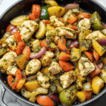 Easy Pesto Chicken and Vegetables