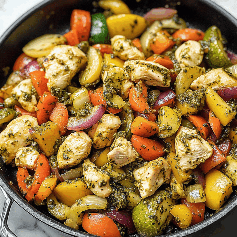Easy Pesto Chicken and Vegetables