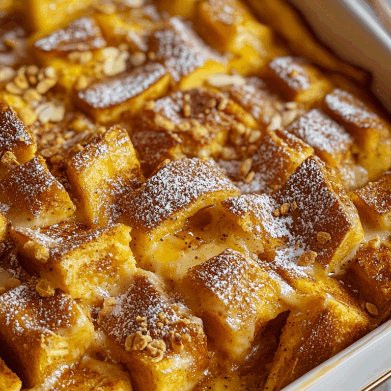 Overnight Pumpkin French Toast Casserole