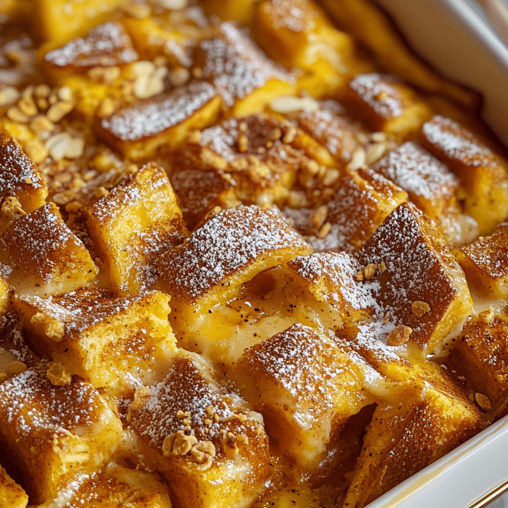 Overnight Pumpkin French Toast Casserole