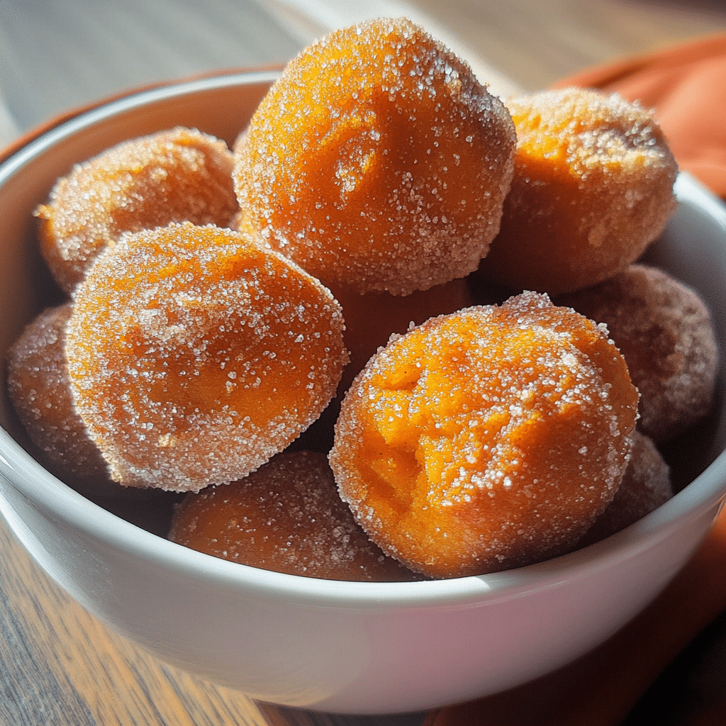 Pumpkin donut holes