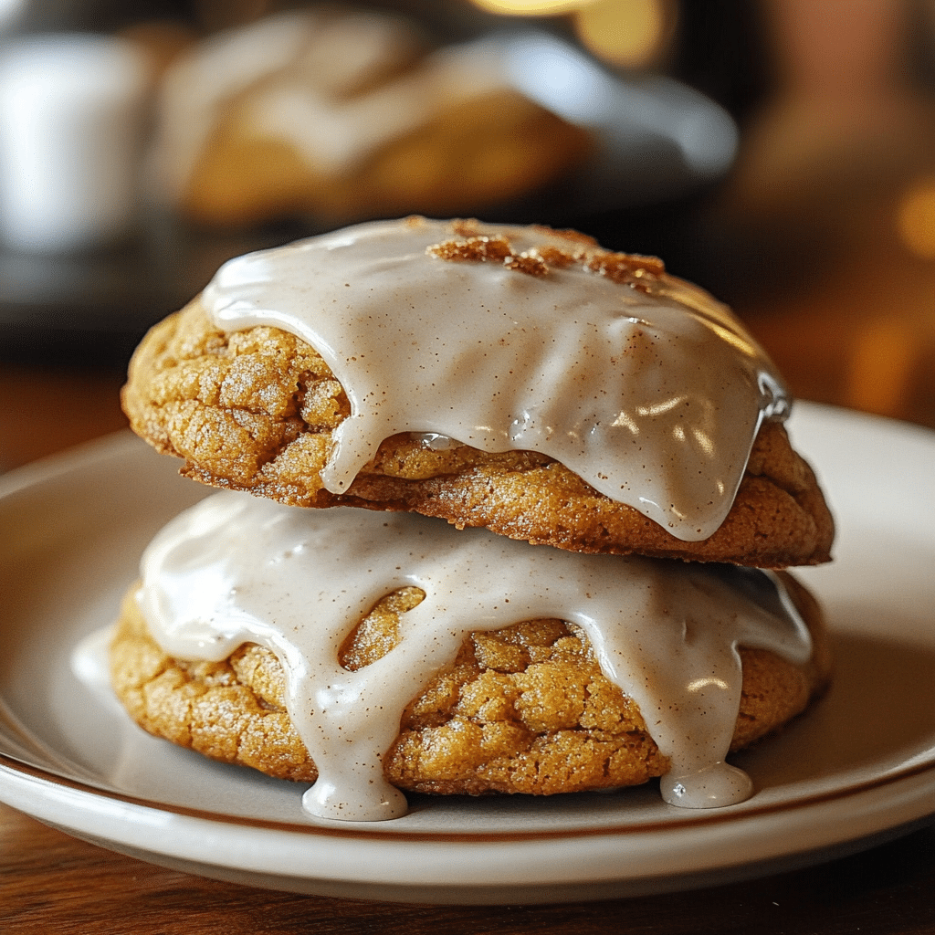Pumpkin Spice Cookies with Brown Butter Cinnamon Icing