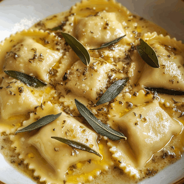 Ravioli with Sage Butter Sauce