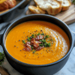 Roasted Butternut Squash and Bacon Soup