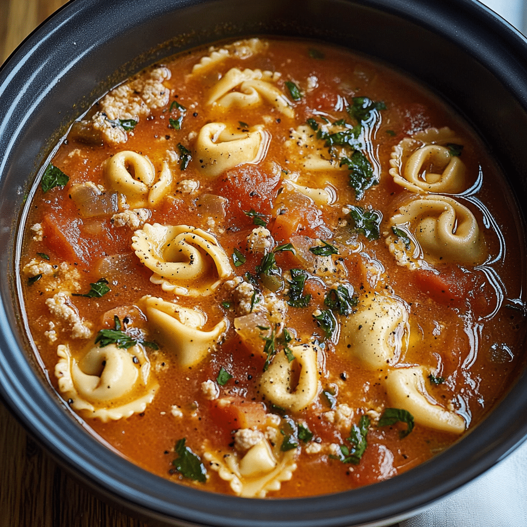Slow Cooker Tortellini Soup