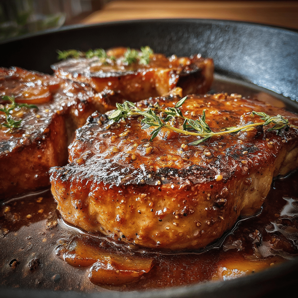 Apple Butter Beef Chops