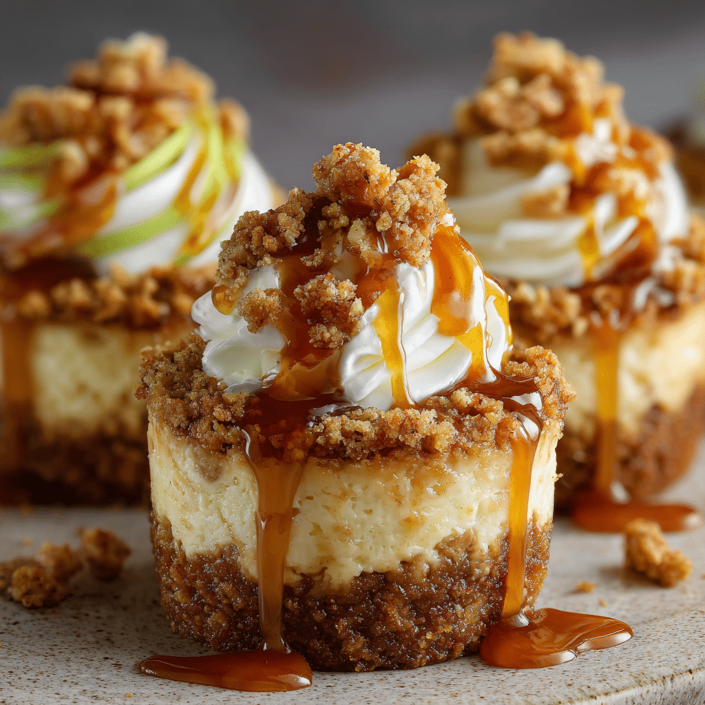 Apple Crisp Mini Cheesecakes
