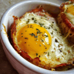 Baked Eggs Napoleon