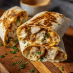 Cheesy Garlic Chicken Wraps
