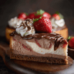 Chocolate Strawberry Swirl Cheesecake