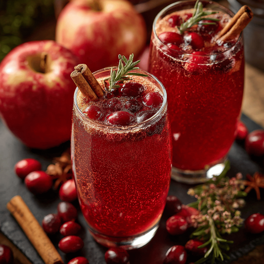 Cinnamon Apple Cranberry Mimosa