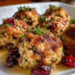 Cranberry Turkey Stuffing Balls