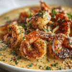 Creamy Blackened Shrimp Stroganoff