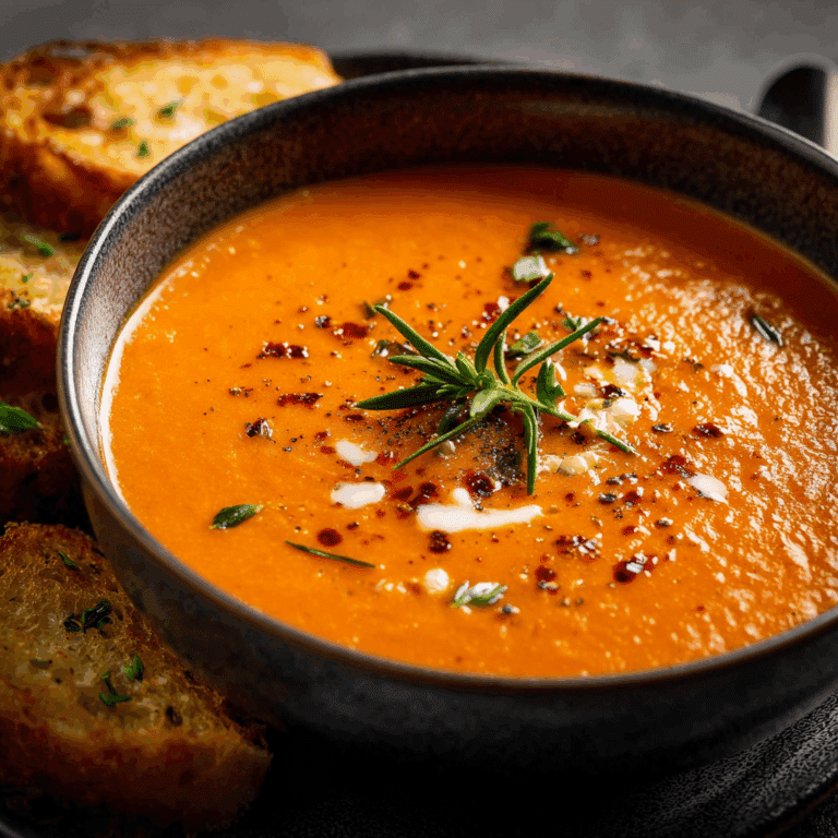 Creamy Roasted Garlic Tomato Soup