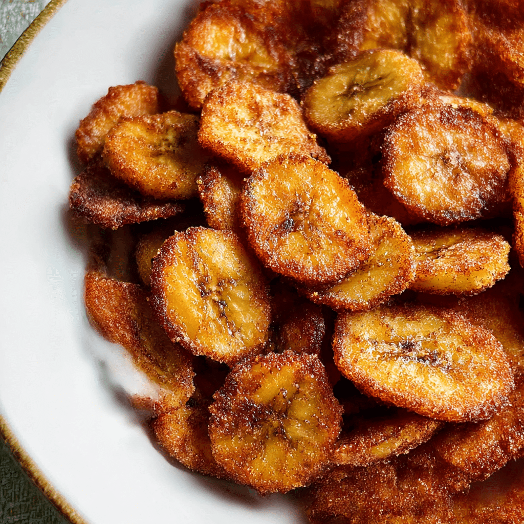 Crispy Cinnamon Sugar Air Fryer Banana Chips