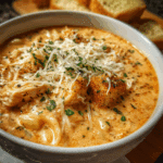 Crock Pot Creamy Chicken Parmesan Soup