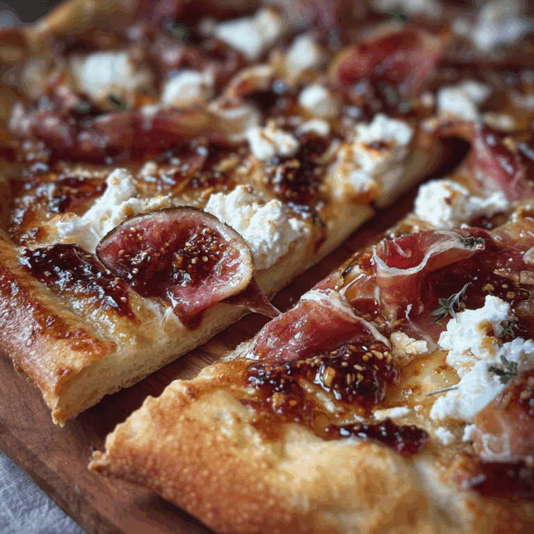 Fig Jam Pizza with Goat Cheese & Prosciutto