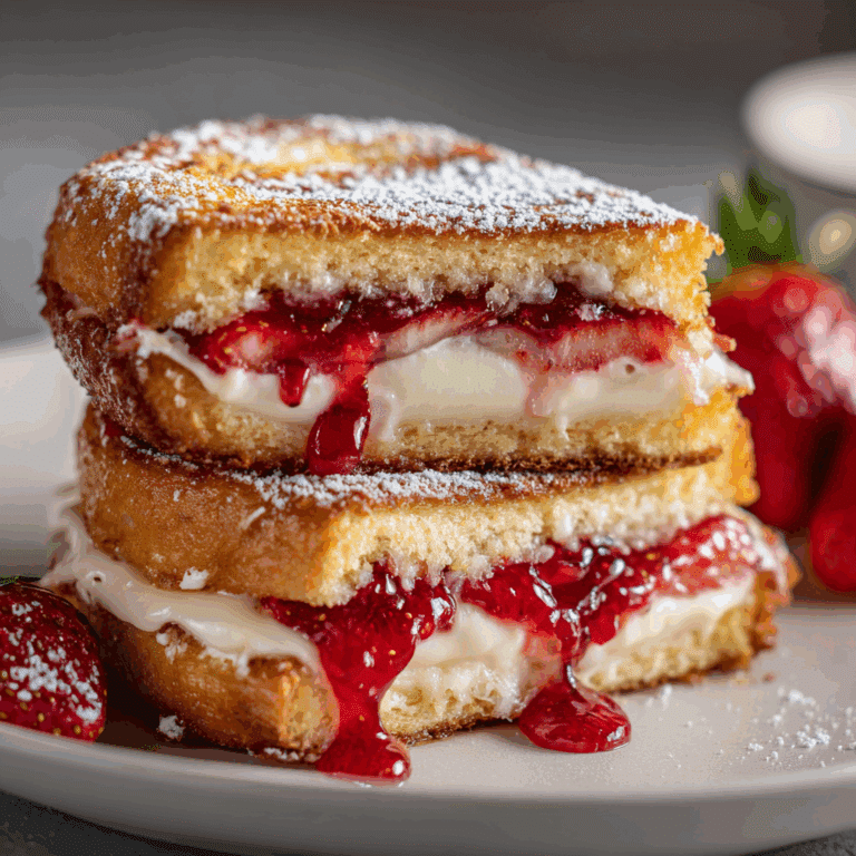 Fried Strawberry Cheesecake Sandwiches