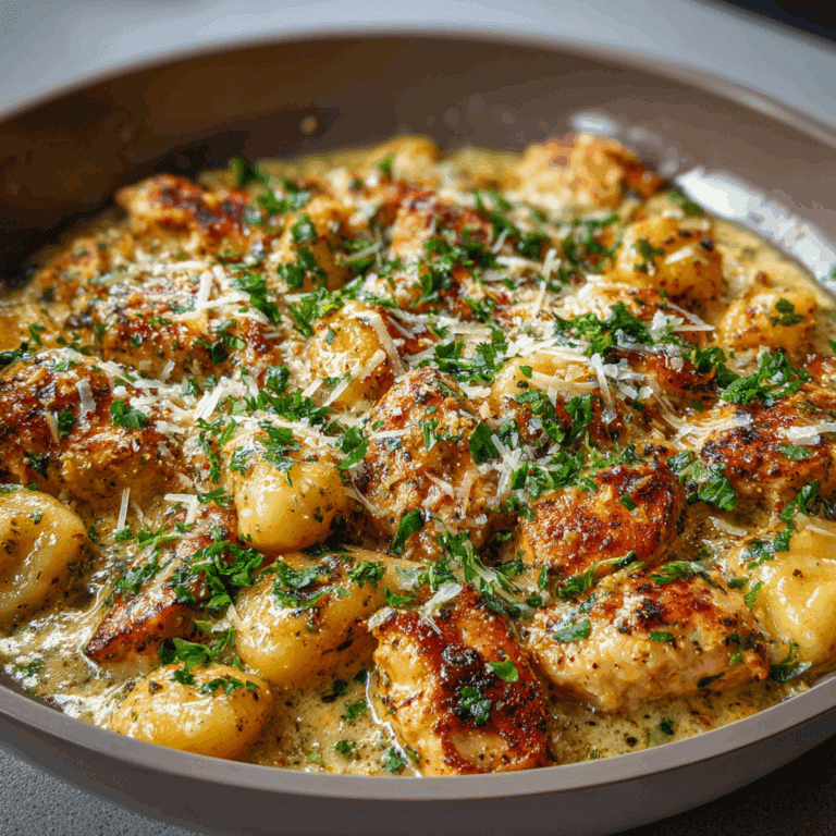Garlic Chicken Gnocchi Skillet