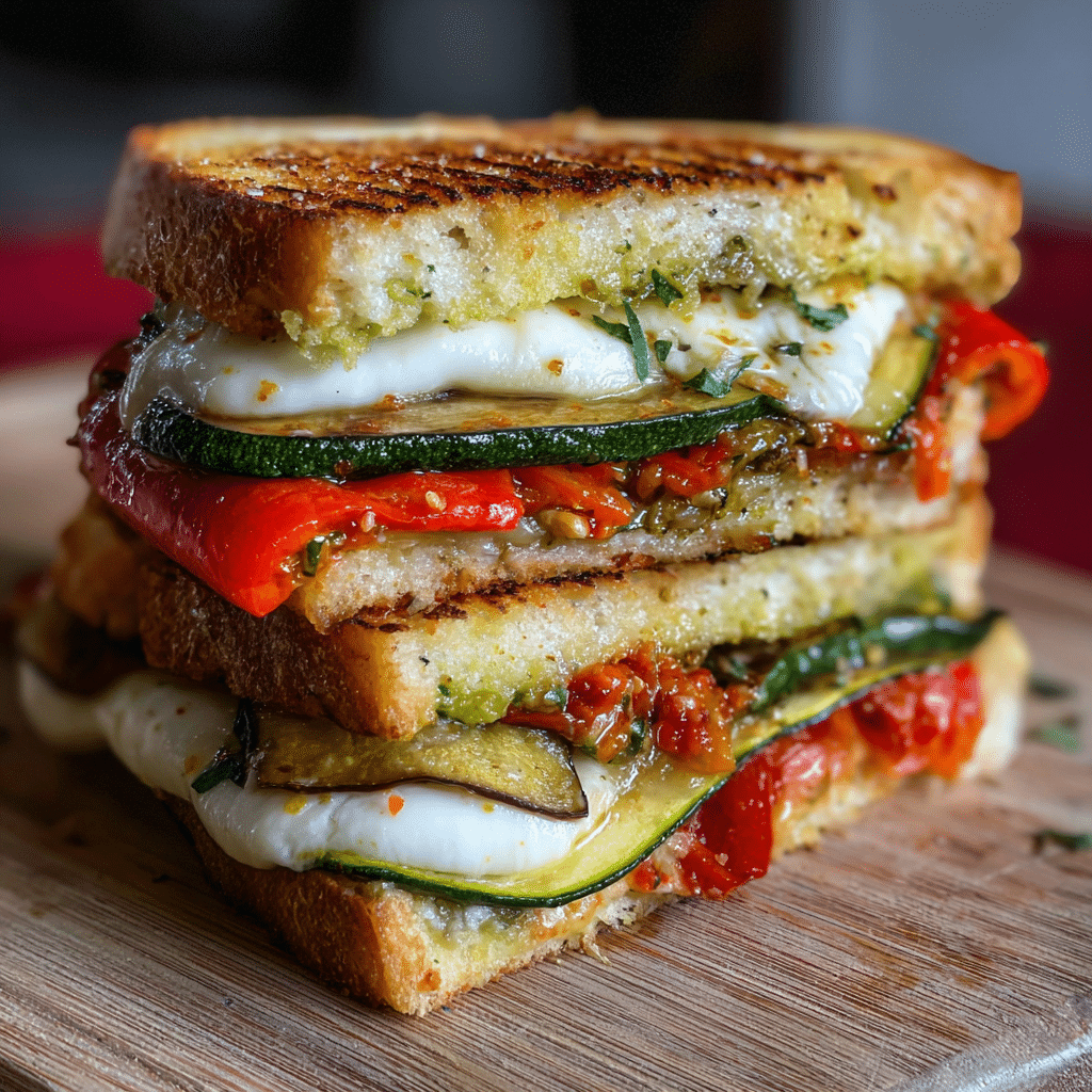 Grilled Veggie Mozzarella Sandwich