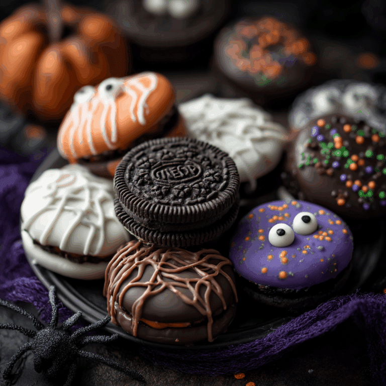 Halloween Chocolate-Dipped Oreo Cookies