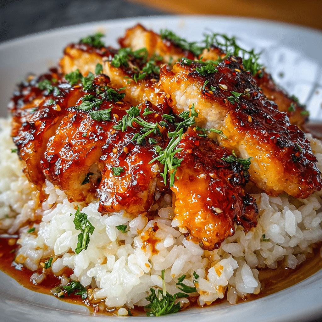 Honey BBQ Chicken Rice