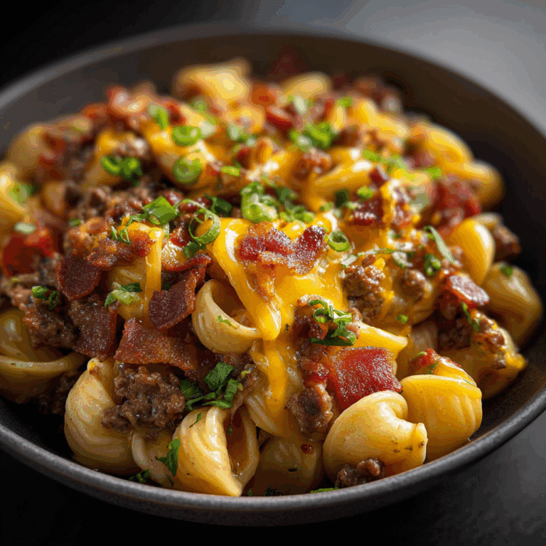 Loaded Beef Bacon Cheeseburger Pasta