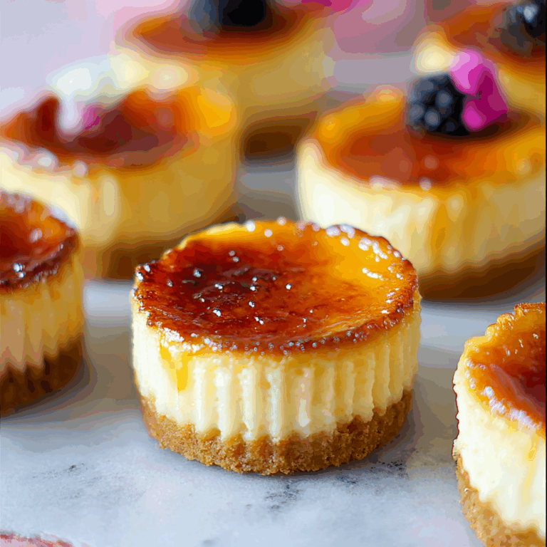 Mini Creme Brulee Cheesecakes