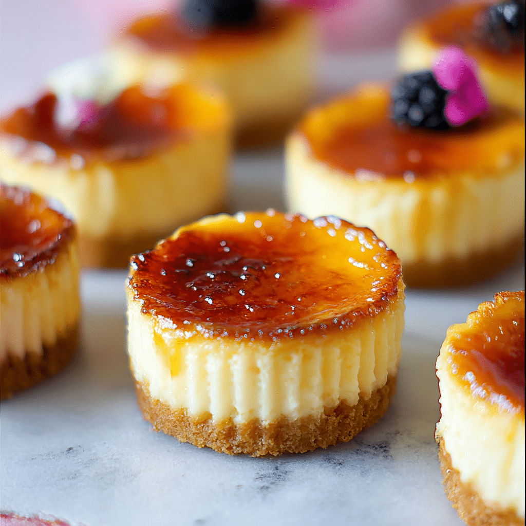 Mini Creme Brulee Cheesecakes