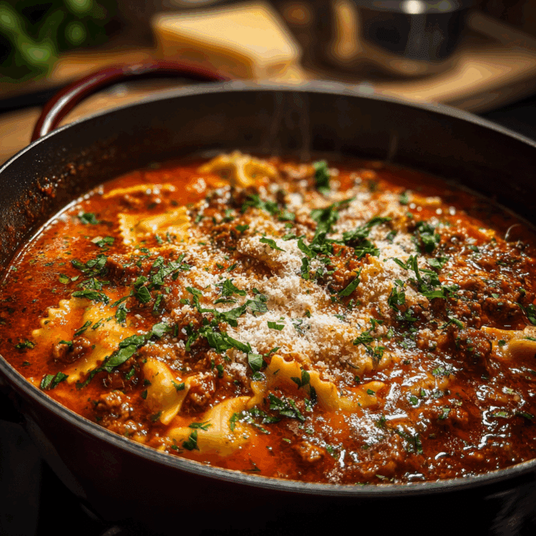 One-Pot Lasagna Soup