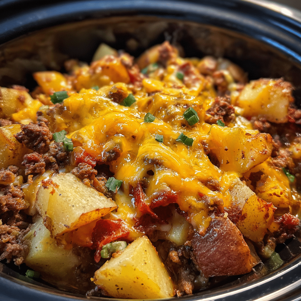Slow Cooker Cowboy Potato Casserole